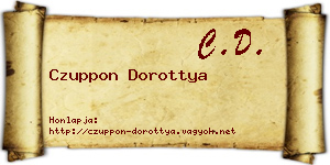 Czuppon Dorottya névjegykártya